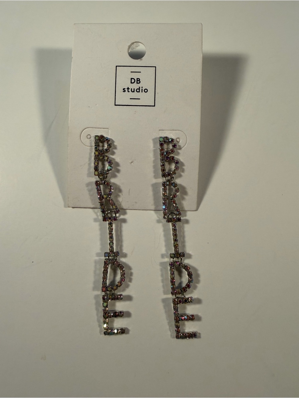 DB Studio Multicolor 'BRIDE' Crystal Drop Earrings